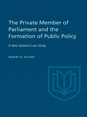 cover image of The Private Member of Parliament and the Formation of Public Policy